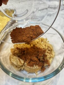 Cinnamon and crumb topping